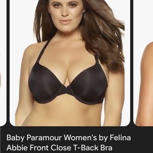 Felina/Paramour Women's Black T-Back Bra 38G NWT